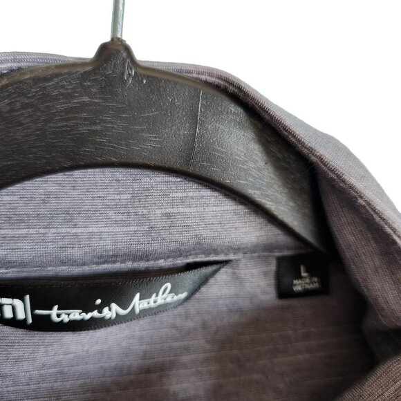 Travis Mathew Shirt Large Gray Grey Women's Crestview 1/4 Zip Long Sleeve Pullov - Picture 5 of 11